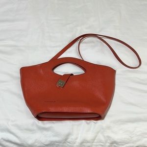Nuovedive Orange Cut-Out Leather Satchel